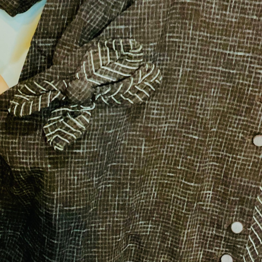 TONI TODD Original vintage 1940s brown button up rayon bows‎ maxi pockets dress - Picture 16 of 16